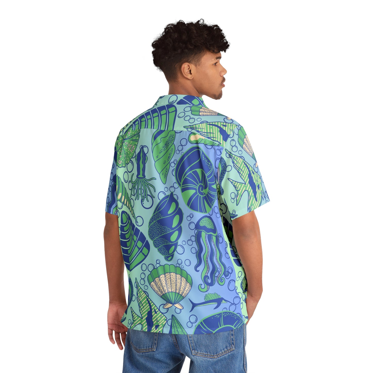 Bula Shirt Sealife (Aqua) Print