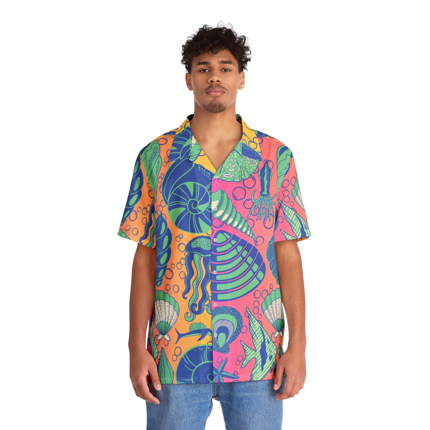 Bula Shirt Sealife (Peach) Print