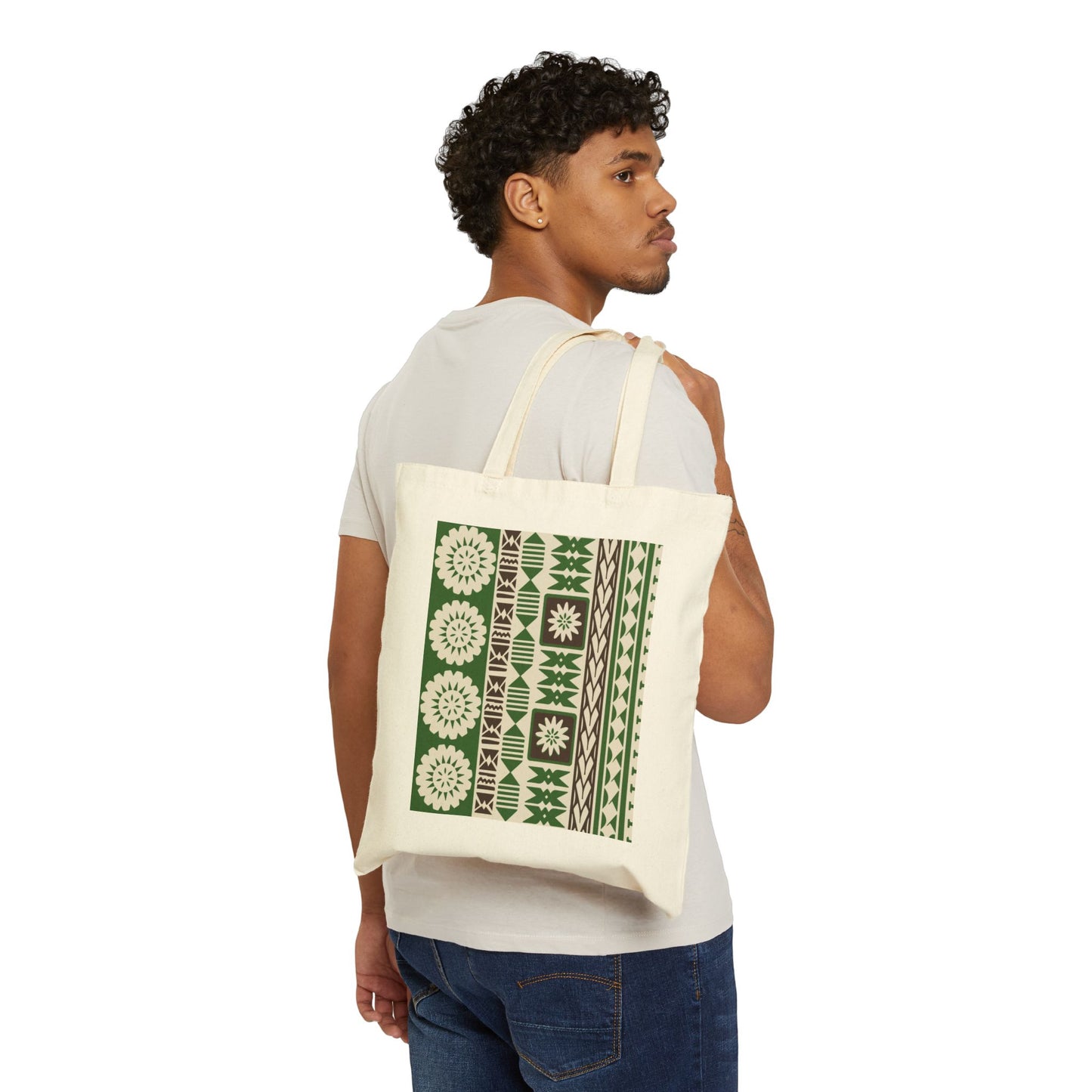 Bula Tapa Cotton Canvas Tote Bag