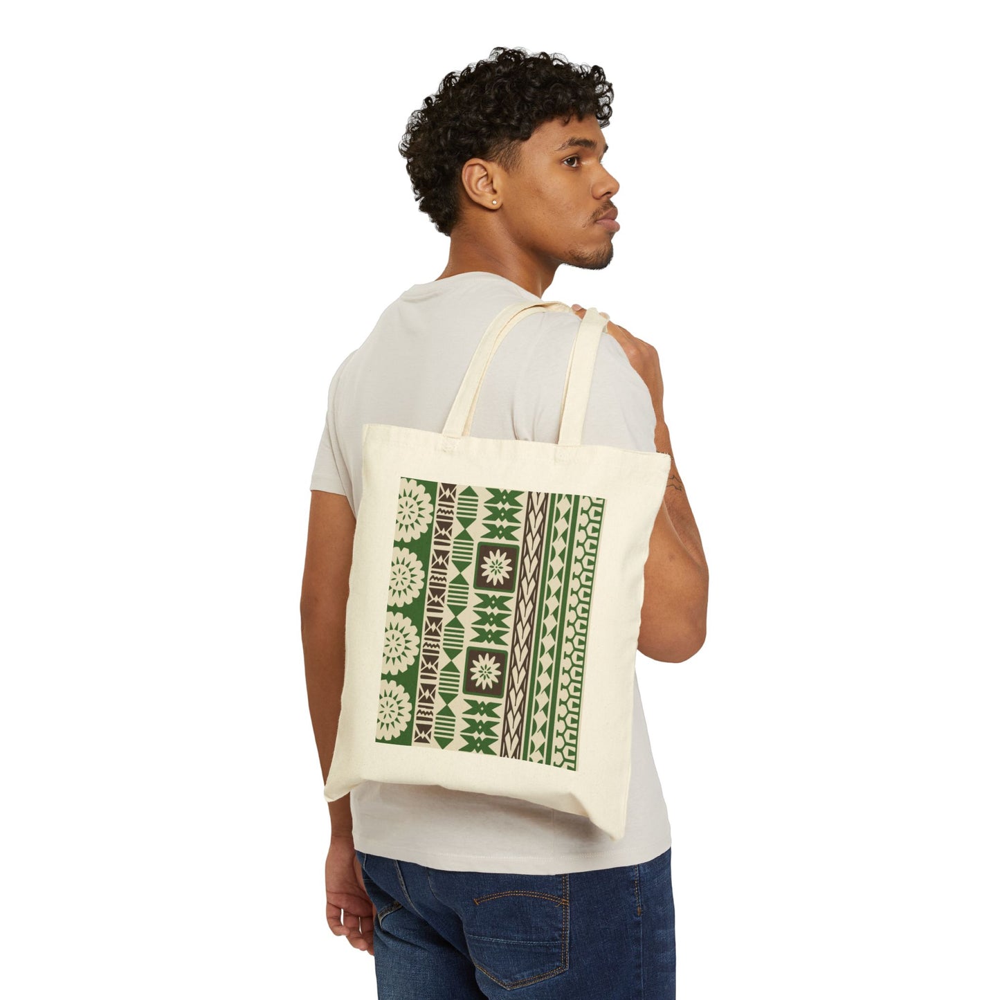 Bula Tapa Cotton Canvas Tote Bag