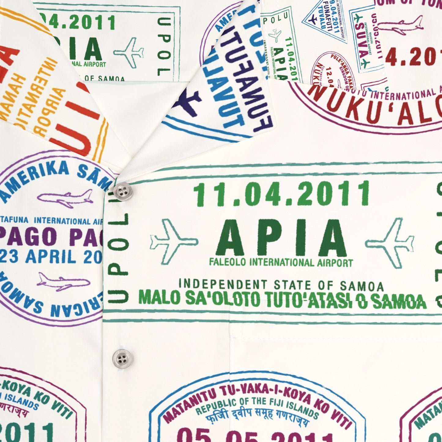 Pacific Passport Stamps Bula Shirt