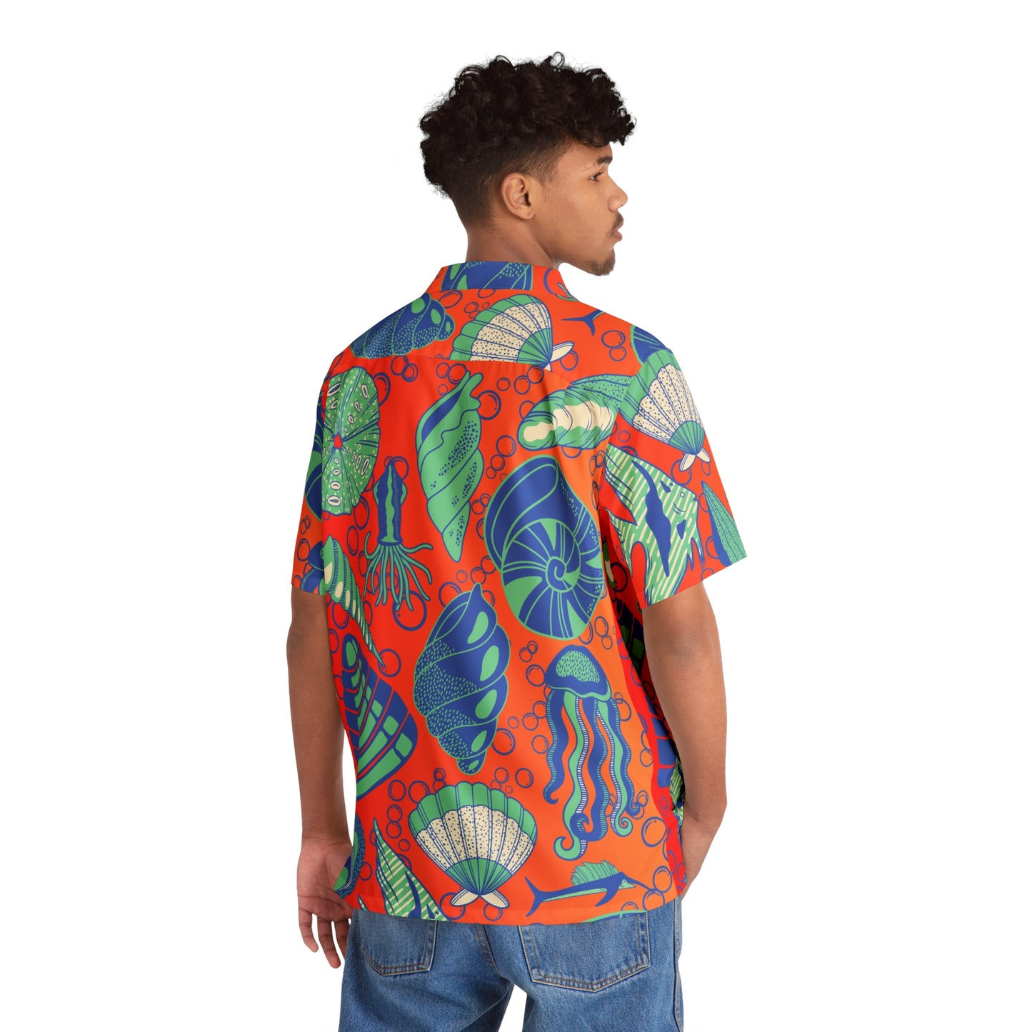 Bula Shirt Sealife (Orange) Print