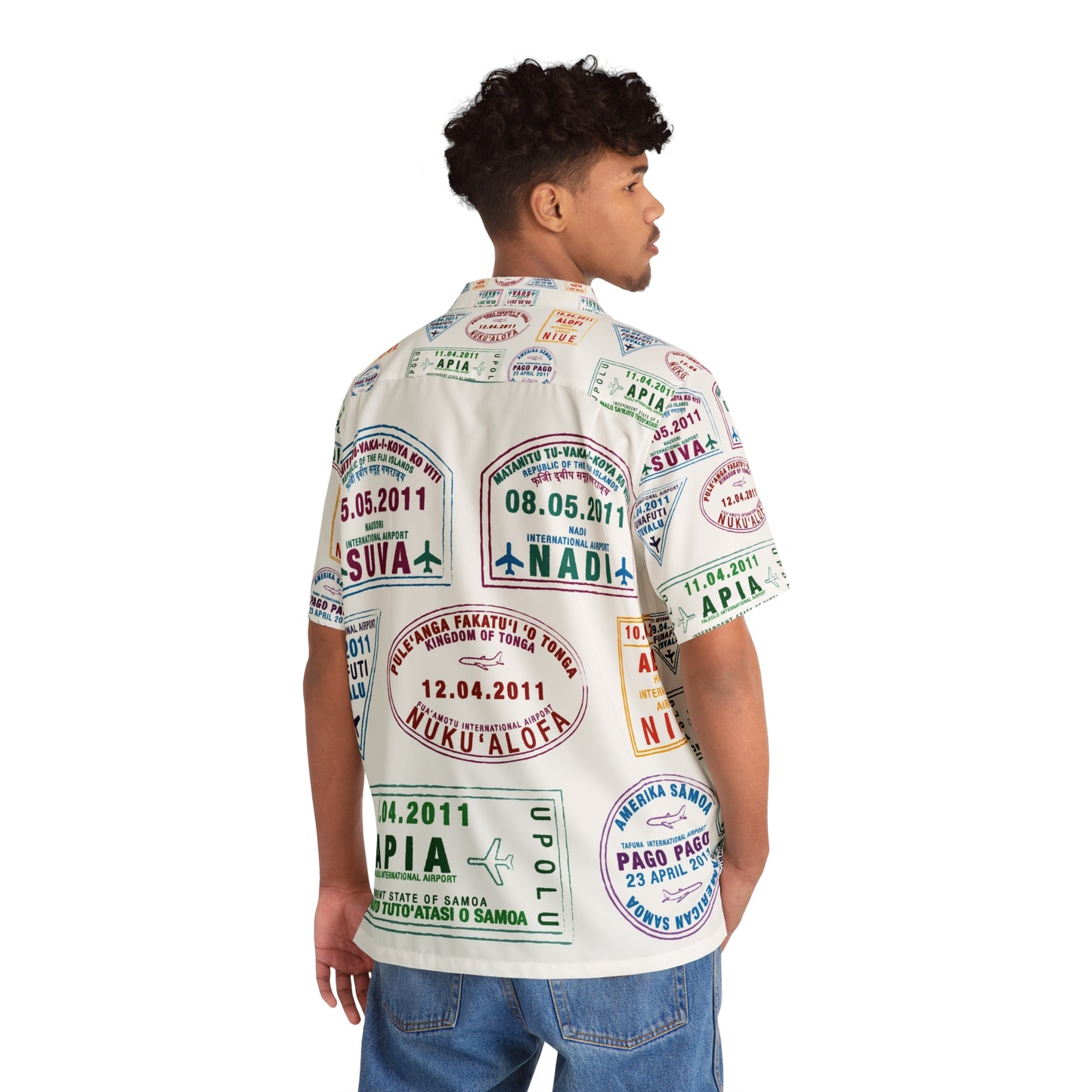 Pacific Passport Stamps Bula Shirt