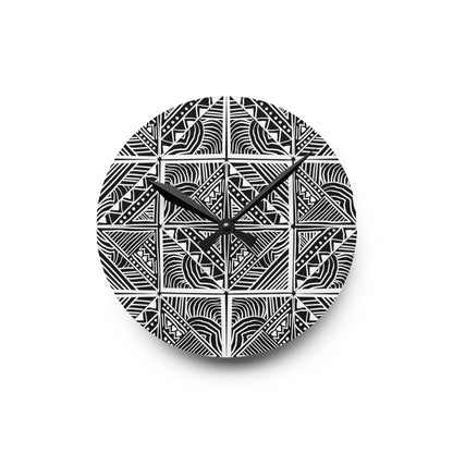 Bula VaRua Acrylic Wall Clock