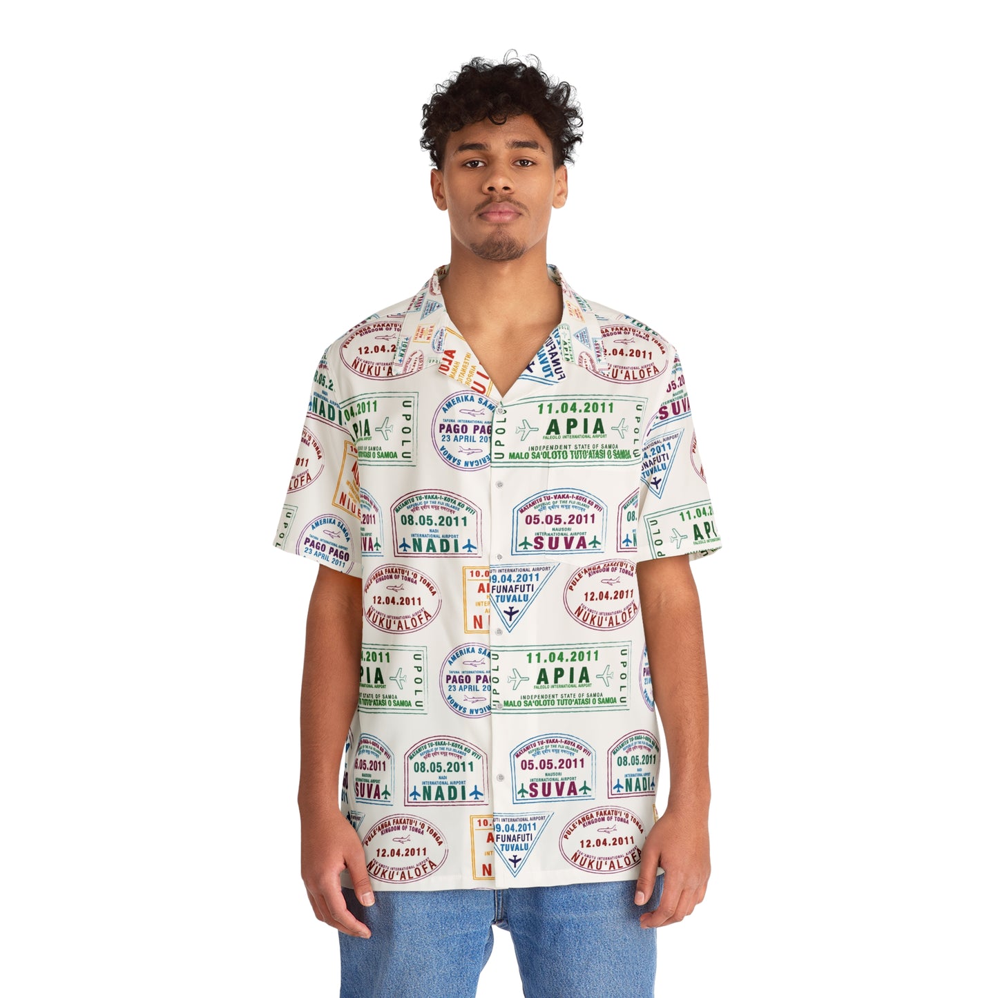 Pacific Passport Stamps Bula Shirt